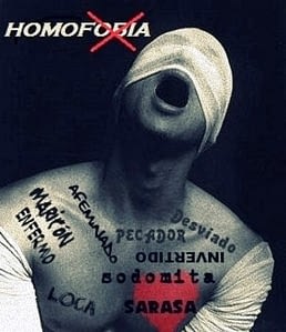 StopHomofobia: cartel contra la homofobia
