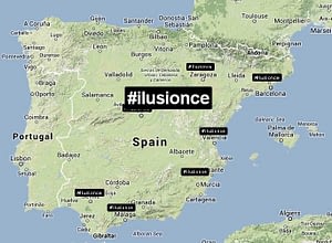 Mapa ilustrativo del hashtag #ilusiONCE